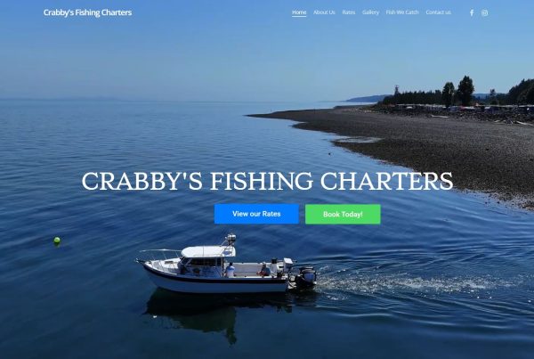 Crabby’s Fishing Charters website by Deerwood Media