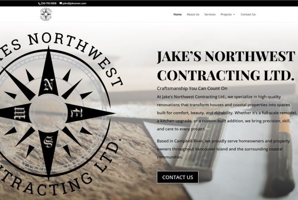 Jake’s Northwest Contracting website by Deerwood Media