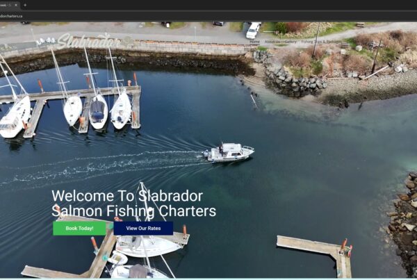 Slabrador Fishing Charters website by Deerwood Media